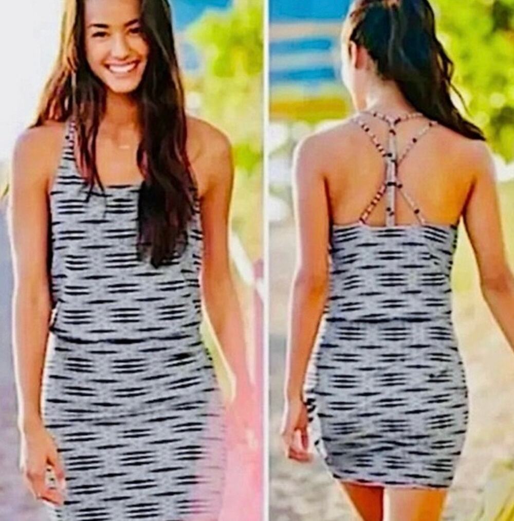 Athleta Ariel Venice Strappy Active Dress Built in Bra Midi Sz S